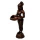 Brass Deep Lakshmi Statue Holding Oil Lamp